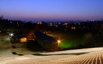 The floodlit slope photographed by one of our members